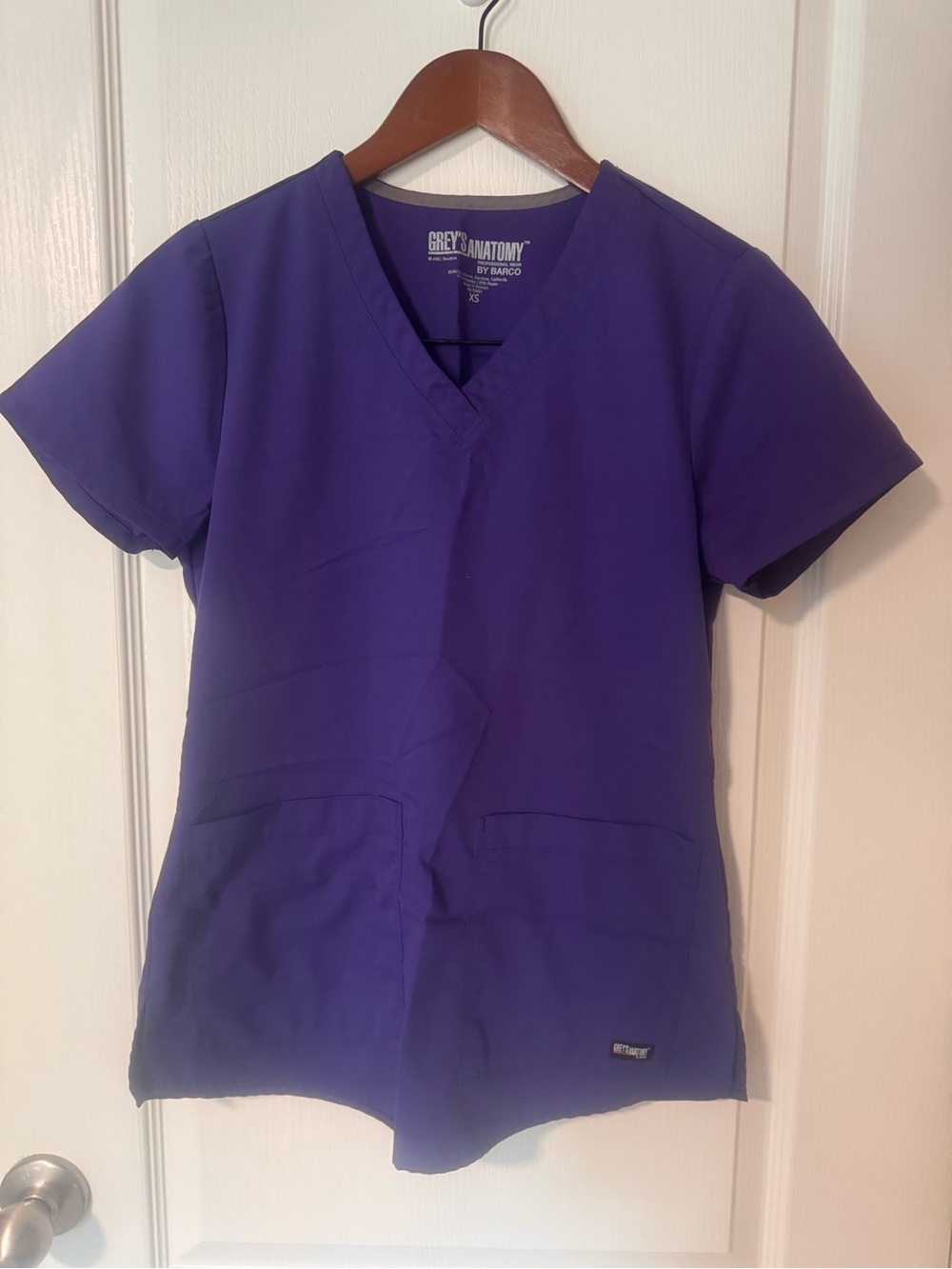 Grey's Anatomy Women's V-Neck Scrub Top - Deep Purple
